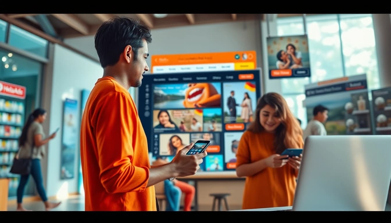 Hela Ads platform showcasing personal and spa advertisements in a vibrant online marketplace.