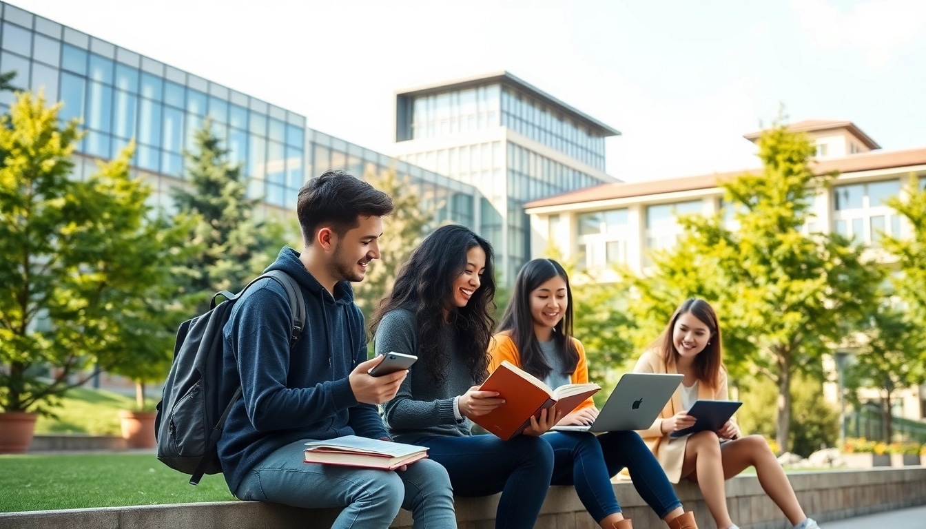Nisantasi University apply scene with diverse students collaborating on campus.