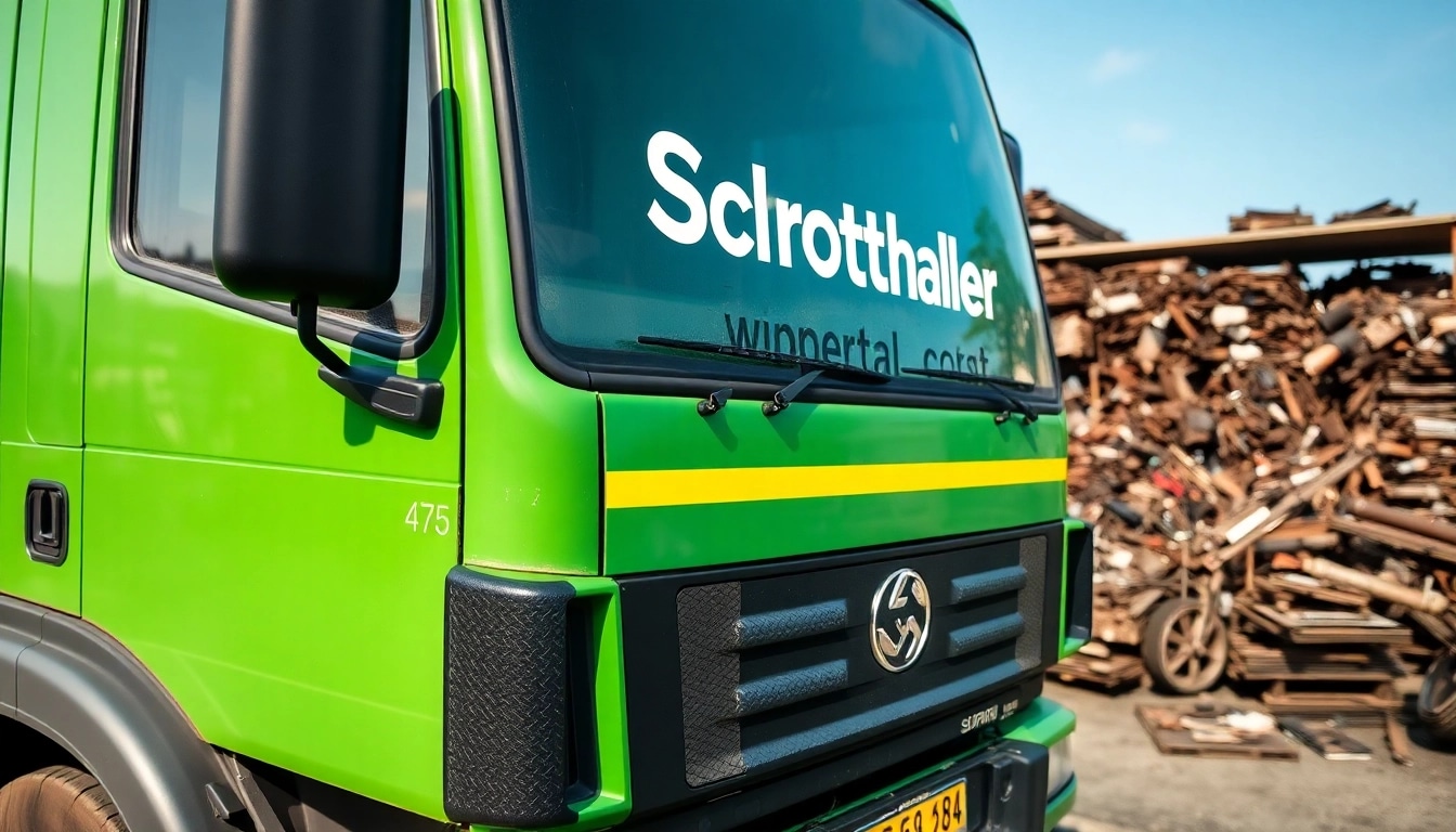 Efficient Schrotthändler Wuppertal service collecting various scrap metals at a recycling site.