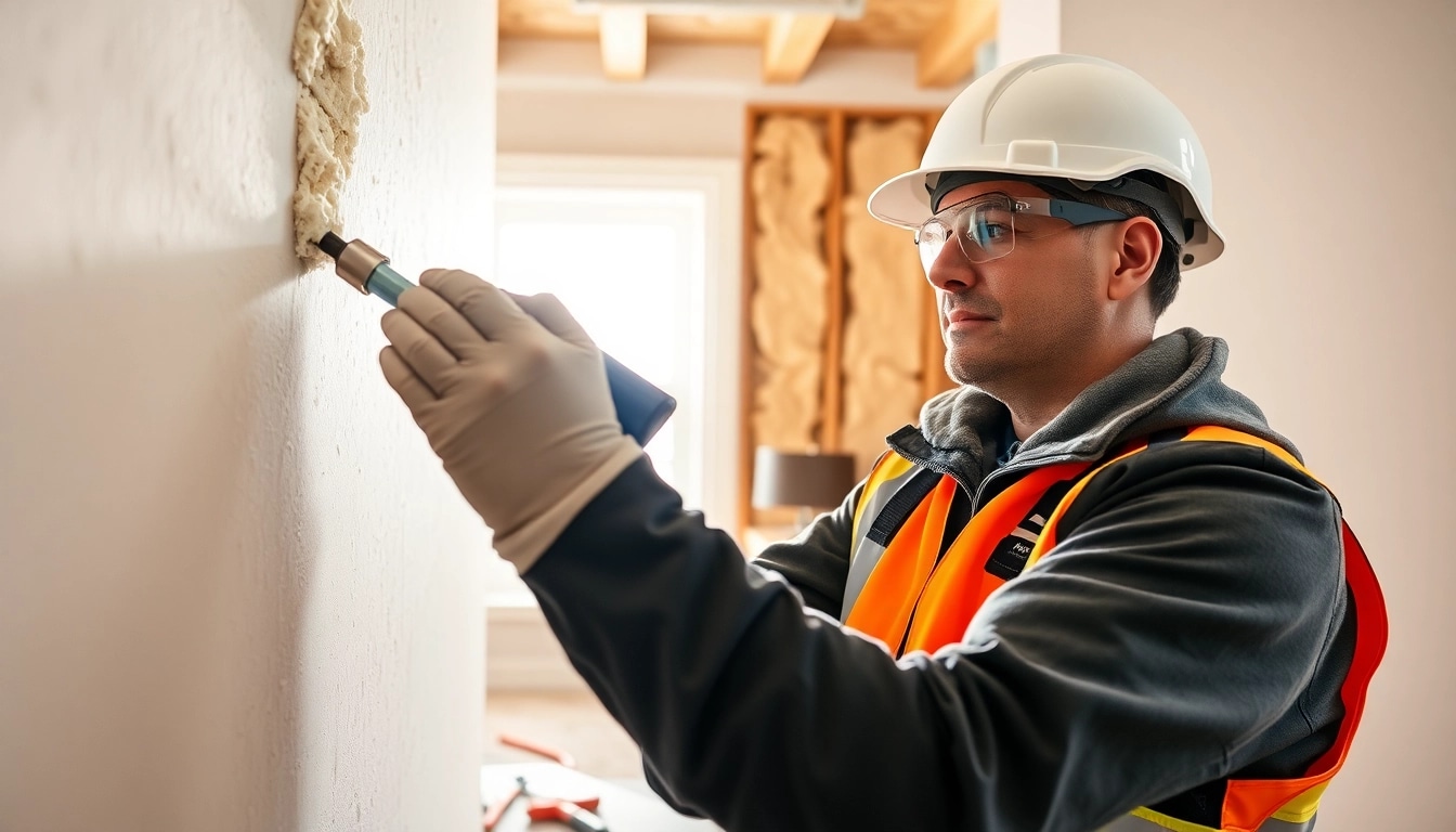 Expert executing spray foam removal East Sussex in a home environment, highlighting safety and efficiency.