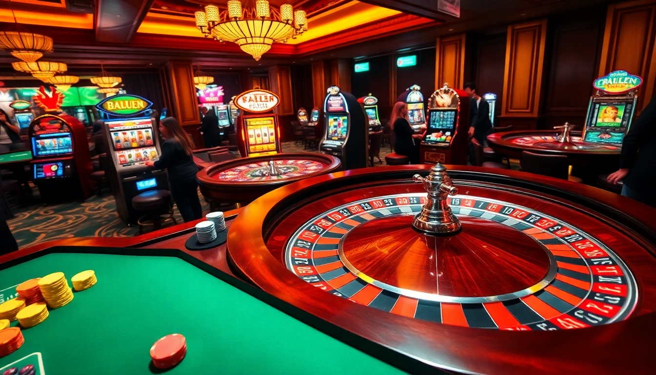 Experience the excitement of gambling at https://78win.productions/ with vibrant activities around roulette and slot machines.