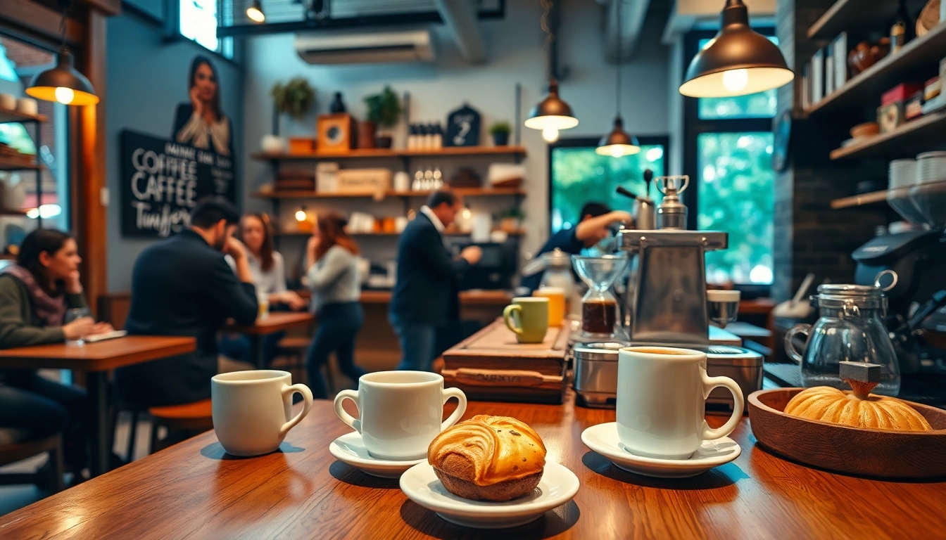 Visitez un Coffee shop Madrid animé où les clients savourent des cafés artisanaux.