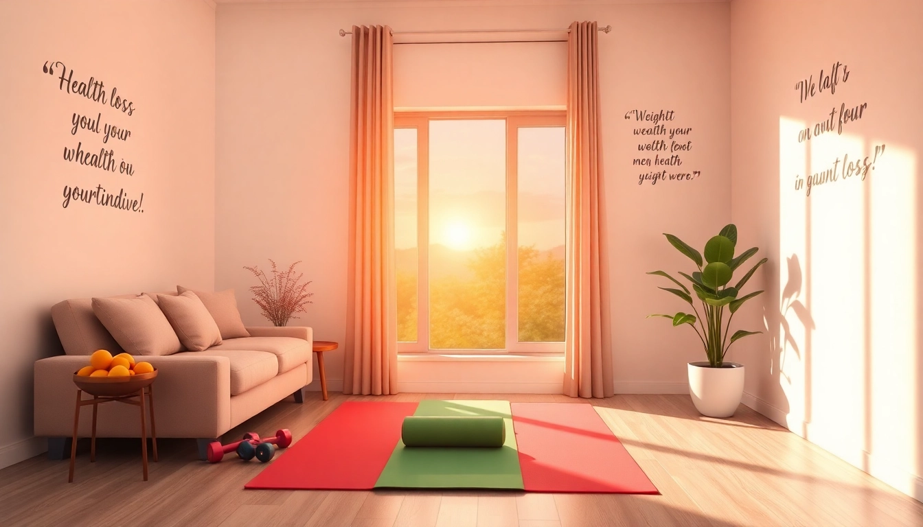 "Achieve Weight Loss in a vibrant, healthy living space with fitness tools."