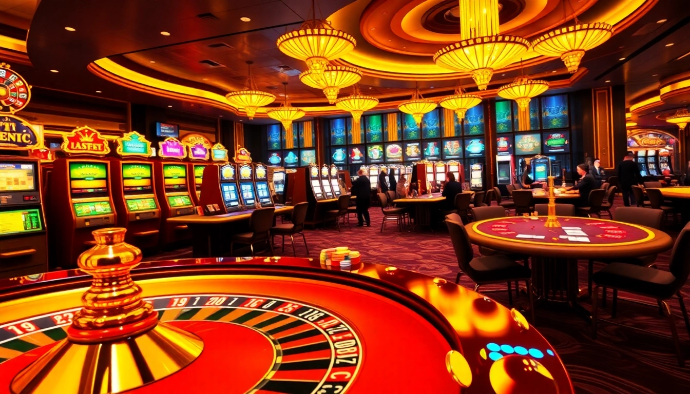 Experience the thrill at https://fb88nn.com/ with vibrant casino interiors, poker tables, and exciting slot machines.