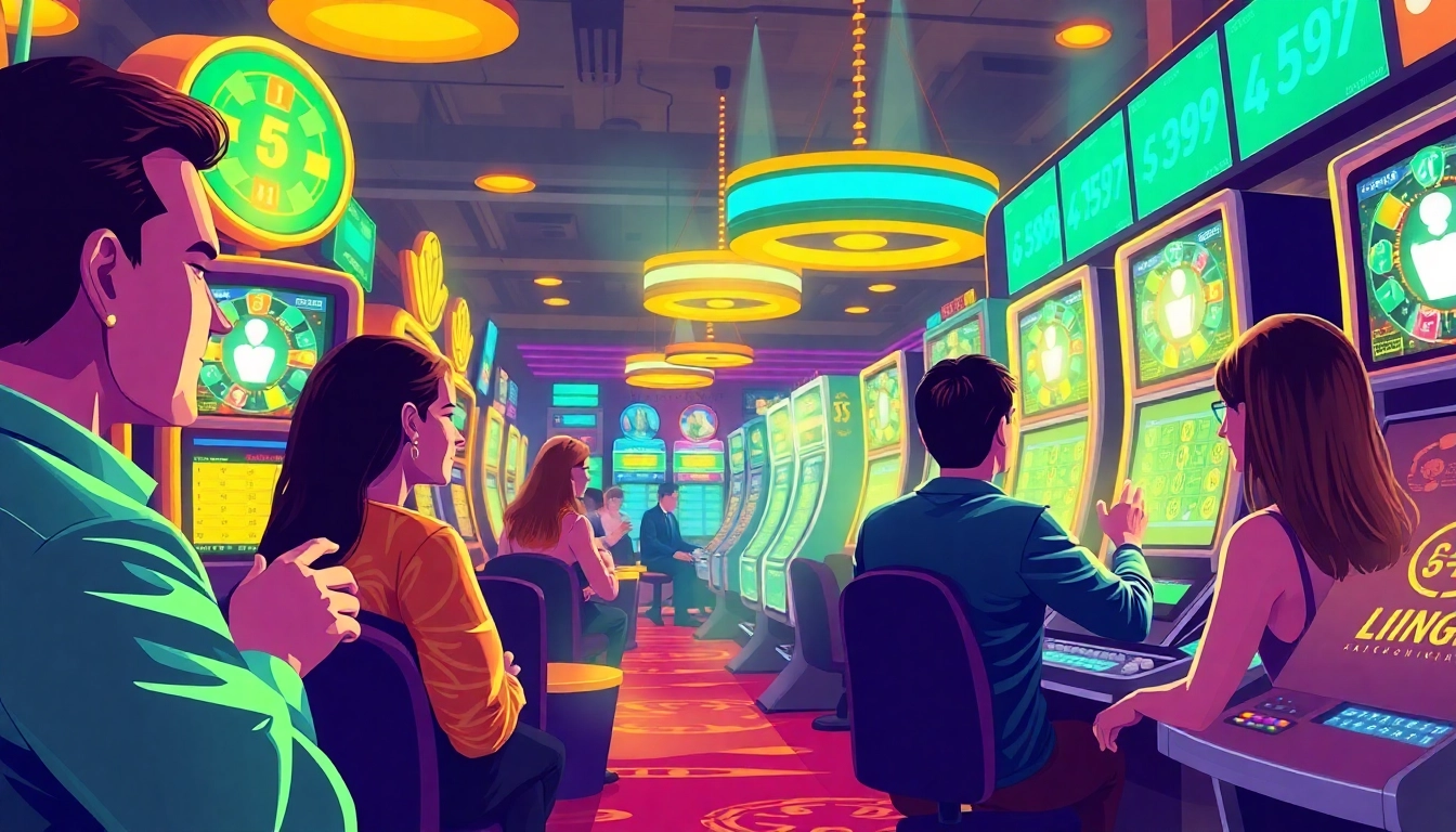 Engage in financial gamification with interactive casino elements showcasing immersive gameplay.