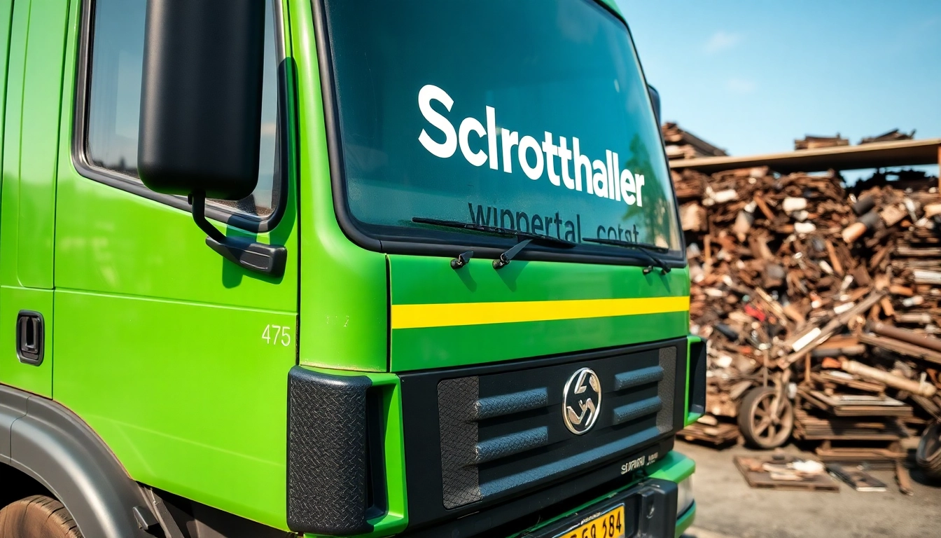 Efficient Schrotthändler Wuppertal service collecting various scrap metals at a recycling site.