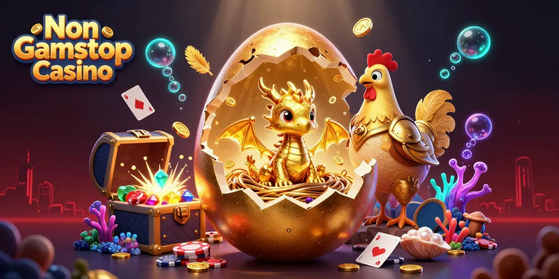 Experience thrilling action at Non Gamstop Casino with vibrant gold-themed characters in a dynamic gaming scene.