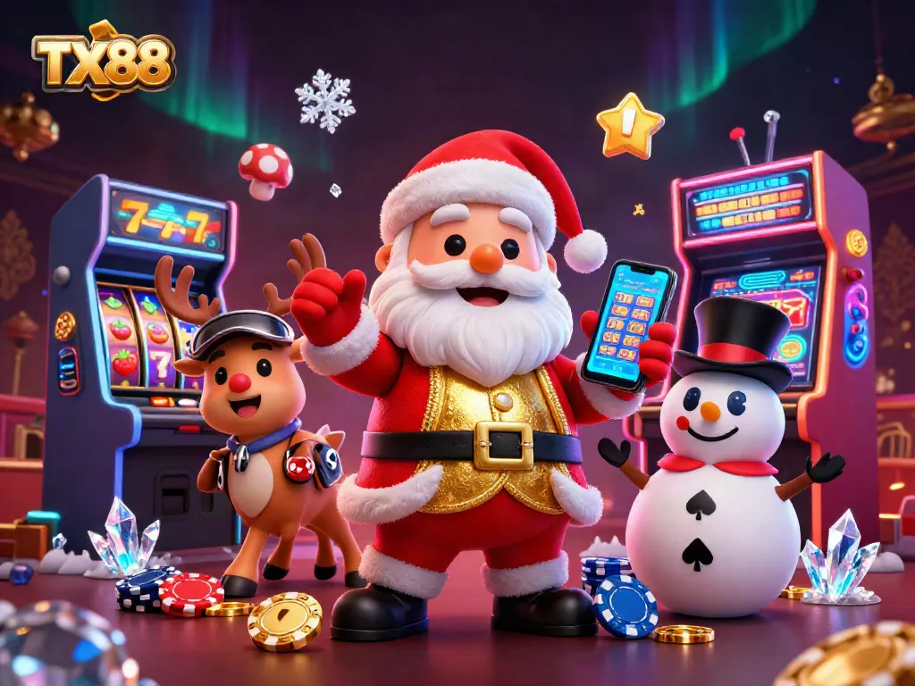 Experience exciting gameplay at TX88 with festive characters and vibrant casino themes!