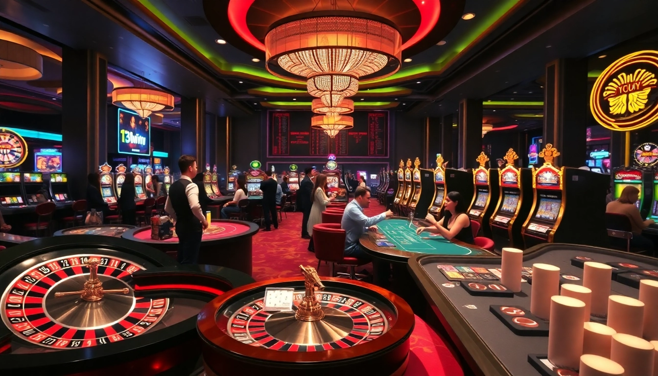 Experience the excitement of gambling at 13win with vibrant casino tables and thrilling gameplay.