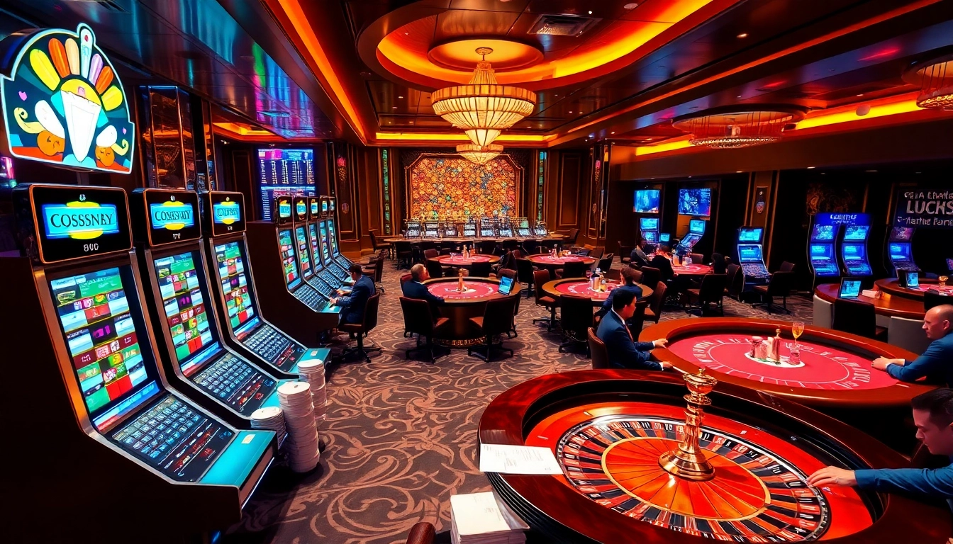 Engaging scene of gamblers at luxury casino tables, promoting https://luck8v.us.com/ for high-stakes thrills.