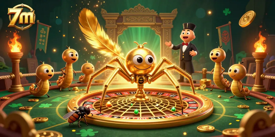 Experience high-stakes action at 7m with a dynamic roulette web spun by a golden spider.