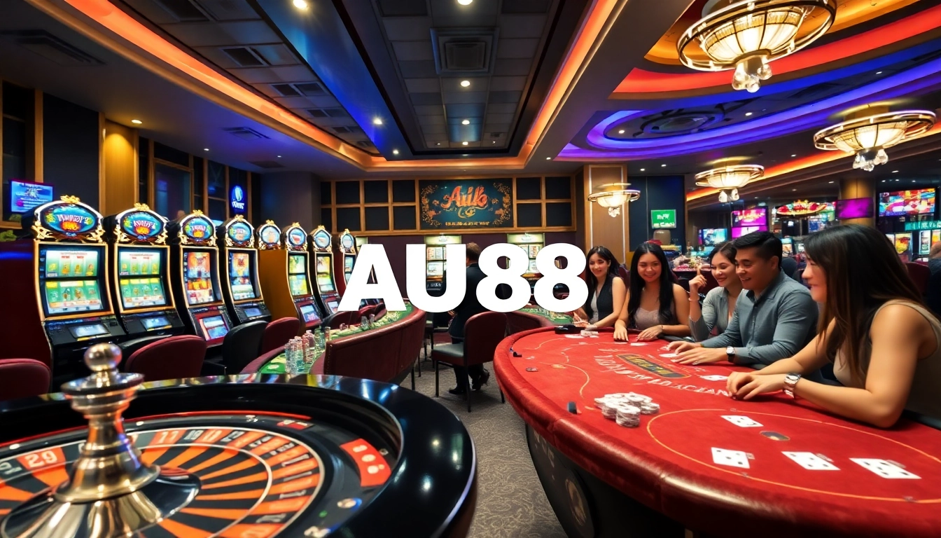 Experience the thrill of gameplay at AU88 with stunning casino elements and vibrant excitement.