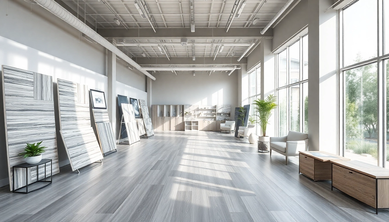 Browse diverse flooring options at flooring stores near me with engaging displays and inviting lighting.