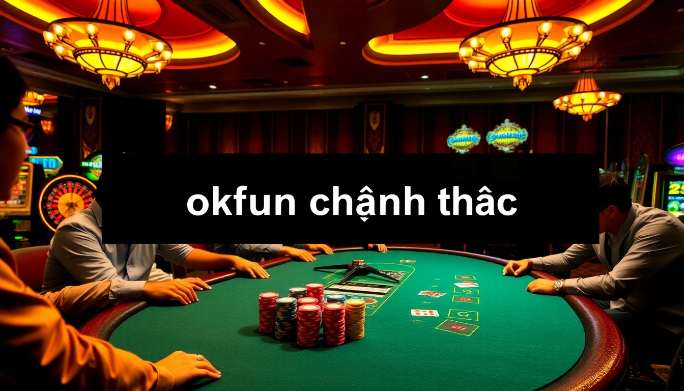 Engage with thrilling poker action at okfun chính thức, featuring vibrant casino elements and high-stakes excitement.