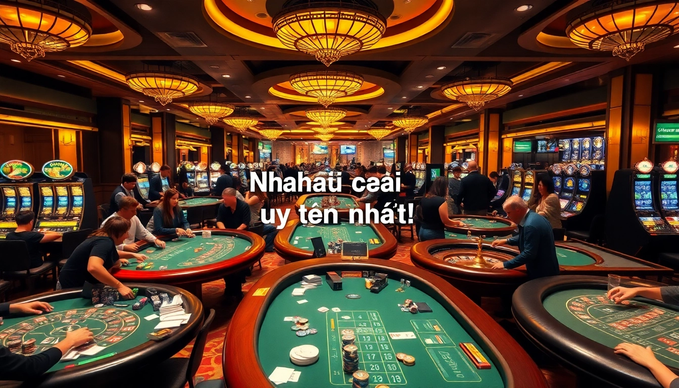 Experience the excitement with Nhà cái uy tín nhất while playing at lively casino tables filled with joyful gamblers.