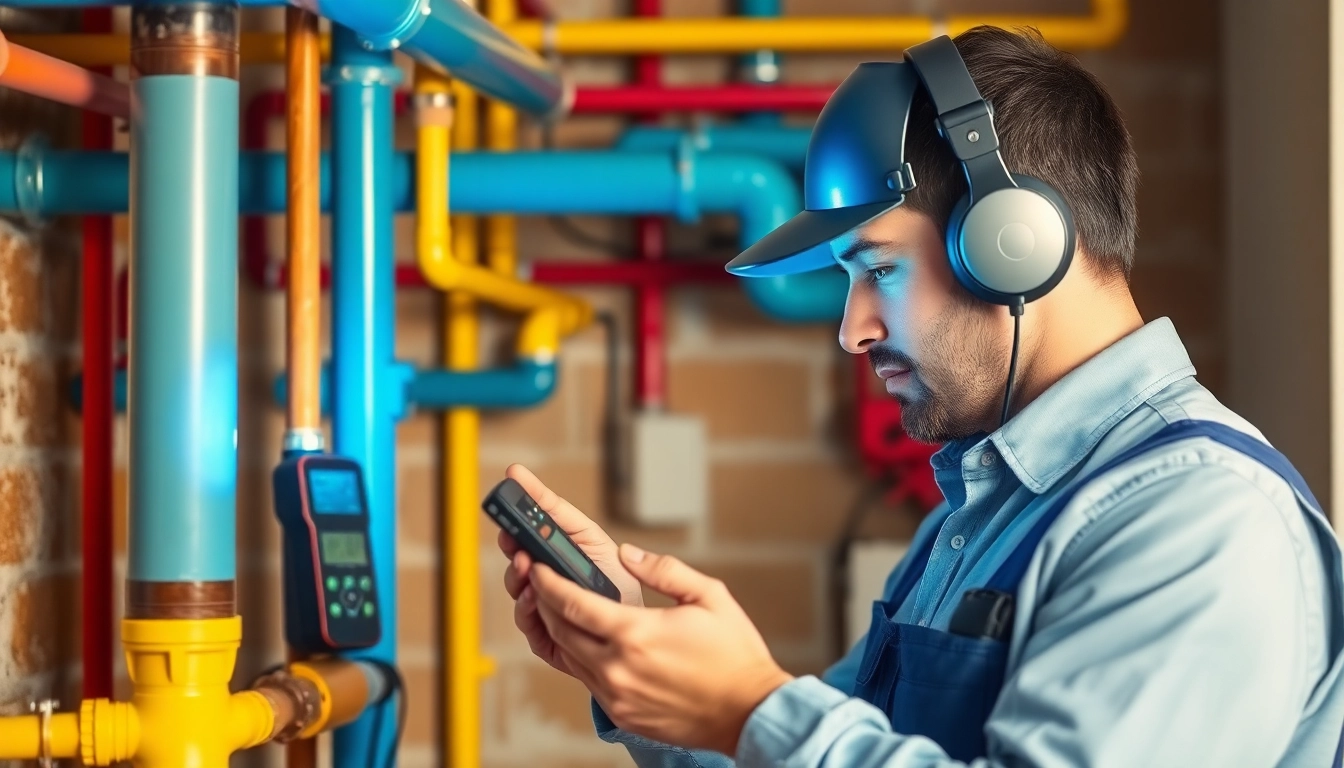 Specialist Leak Detection technician utilizing advanced tools to locate residential water leaks effectively.