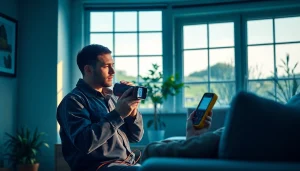 Professional conducting leak detection Cornwall with advanced technology in a cozy home.