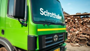 Efficient Schrotthändler Wuppertal service collecting various scrap metals at a recycling site.