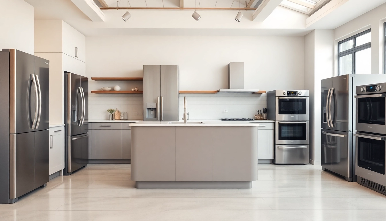 Showcasing high-quality бяла техника appliances enhancing a stylish kitchen environment.