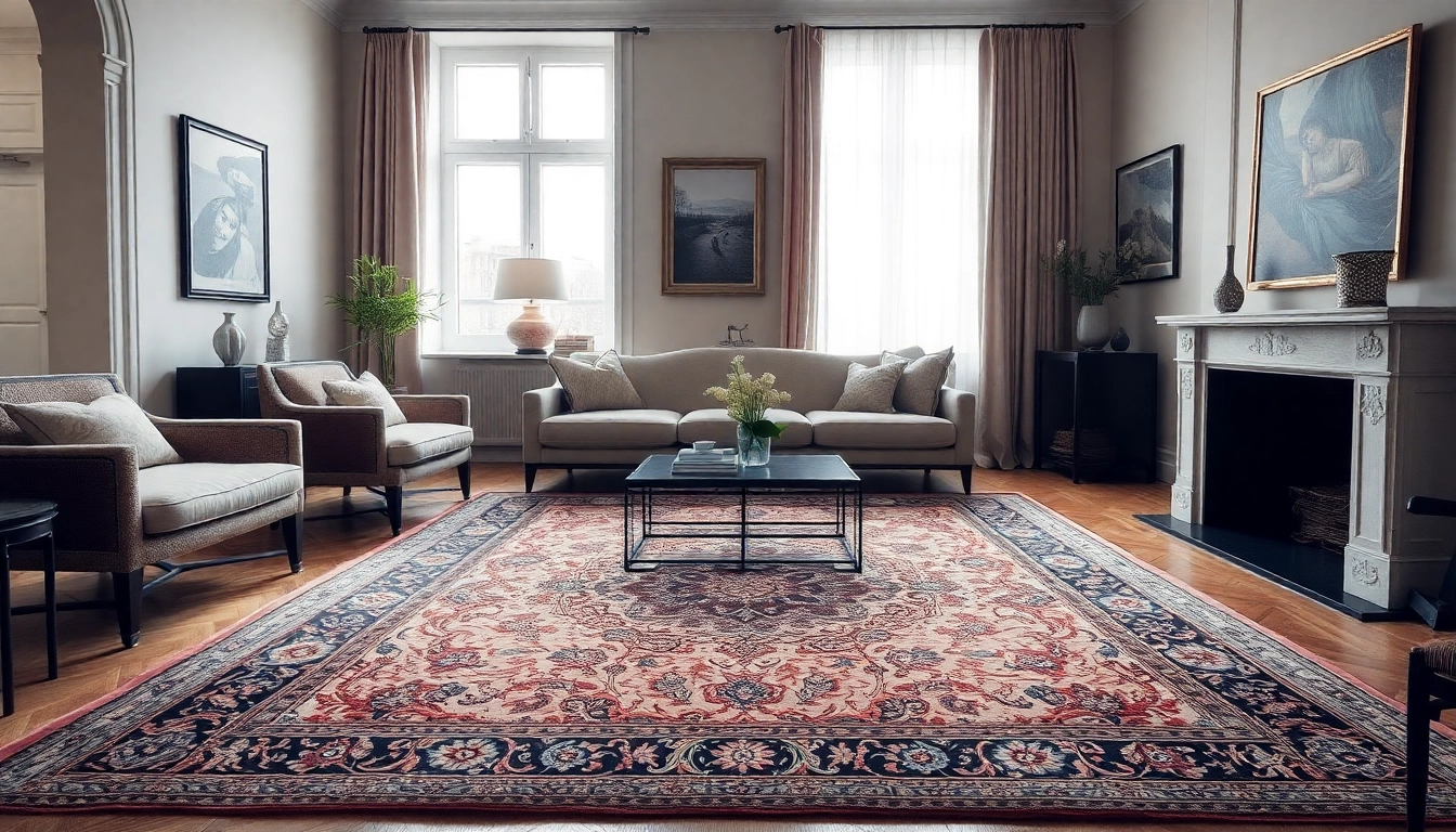 Admire this Tappeto persiano Milano showcasing intricate patterns in a stylish ambient setting.