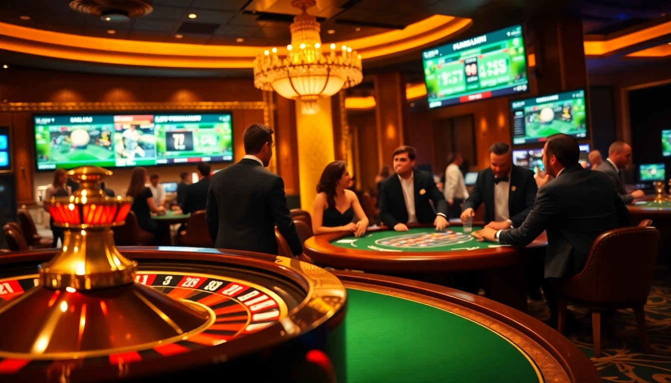 Experience the thrill of betting with 7m in a lively casino setting featuring poker and soccer.