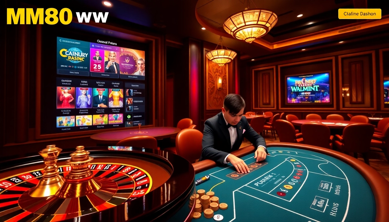 Experience MM88 HOW with vibrant casino visuals featuring roulette, poker, and strategies.