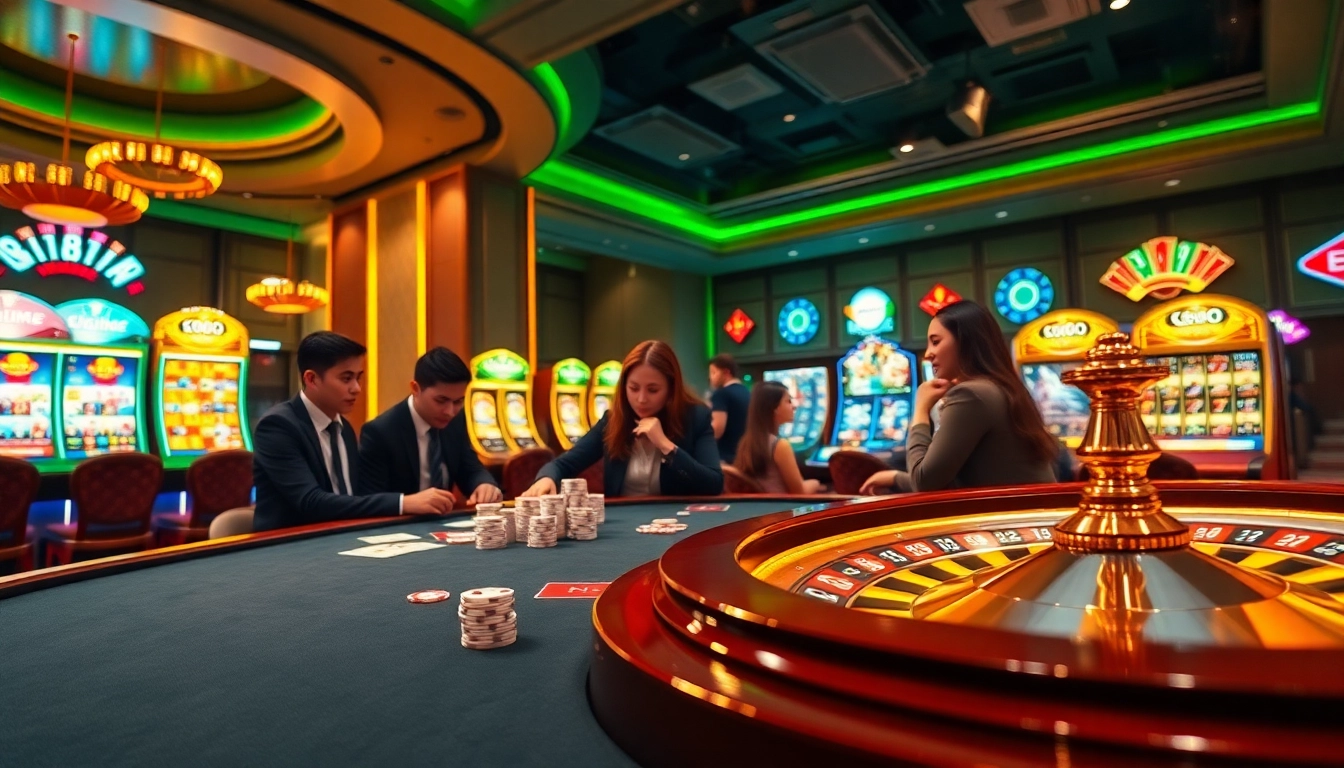 Experience thrilling gaming with MM88 at this vibrant online casino scene.