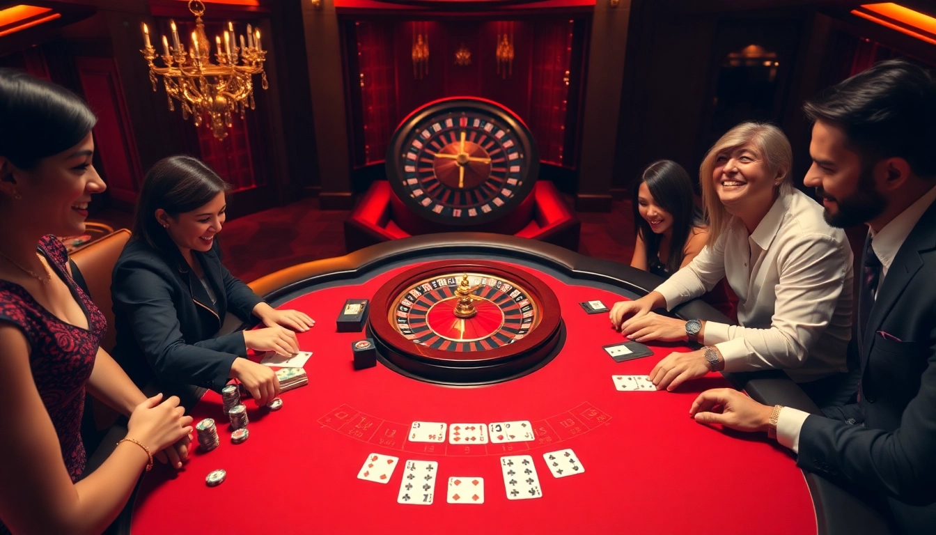 Action-packed players at the 789win club blackjack table, immersed in casino excitement.