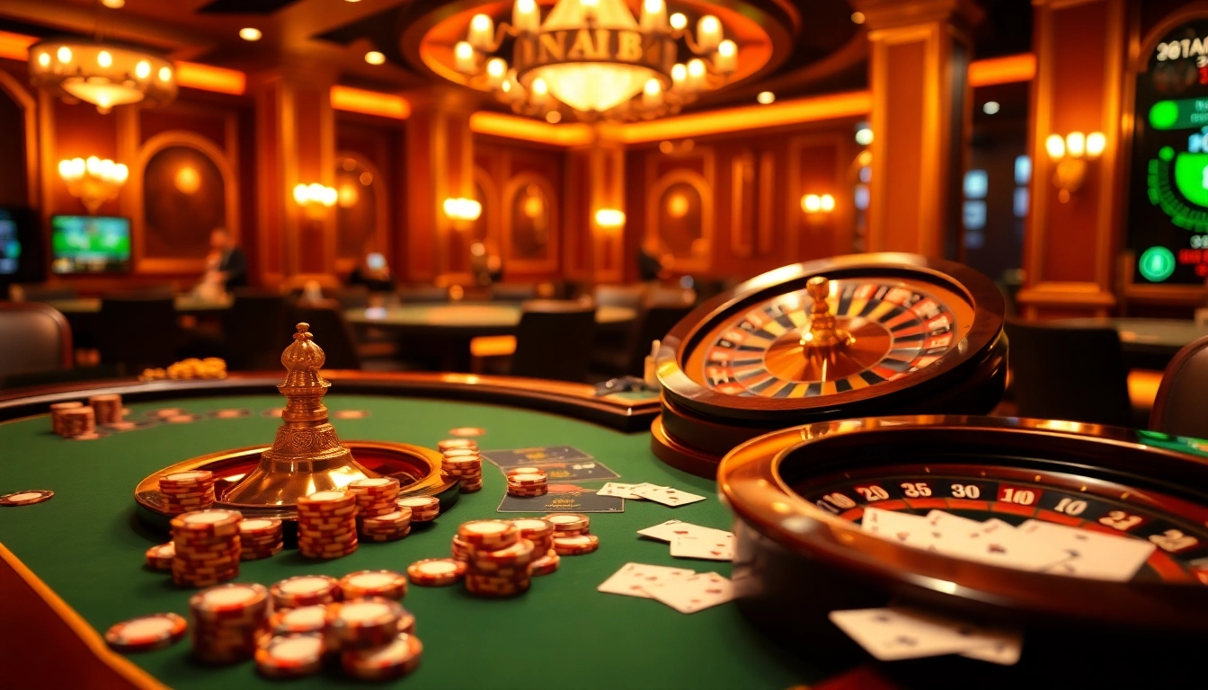 Gamblers enjoying exciting games at Nhà cái Hi88 online casino, capturing the thrill of betting.