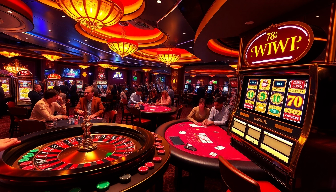 Experience the thrill of winning big with 78 WIN at a vibrant casino atmosphere.