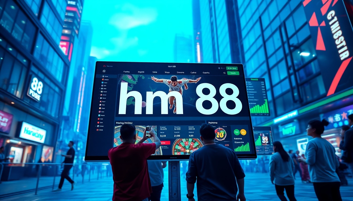 Engaging online betting interface showcasing hm 88 with vibrant colors and dynamic elements.