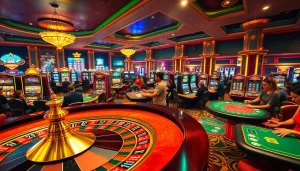 Experience thrilling gameplay at https://bet88b.us.com/ with elegant casino tables, excited players, and a shining roulette wheel.
