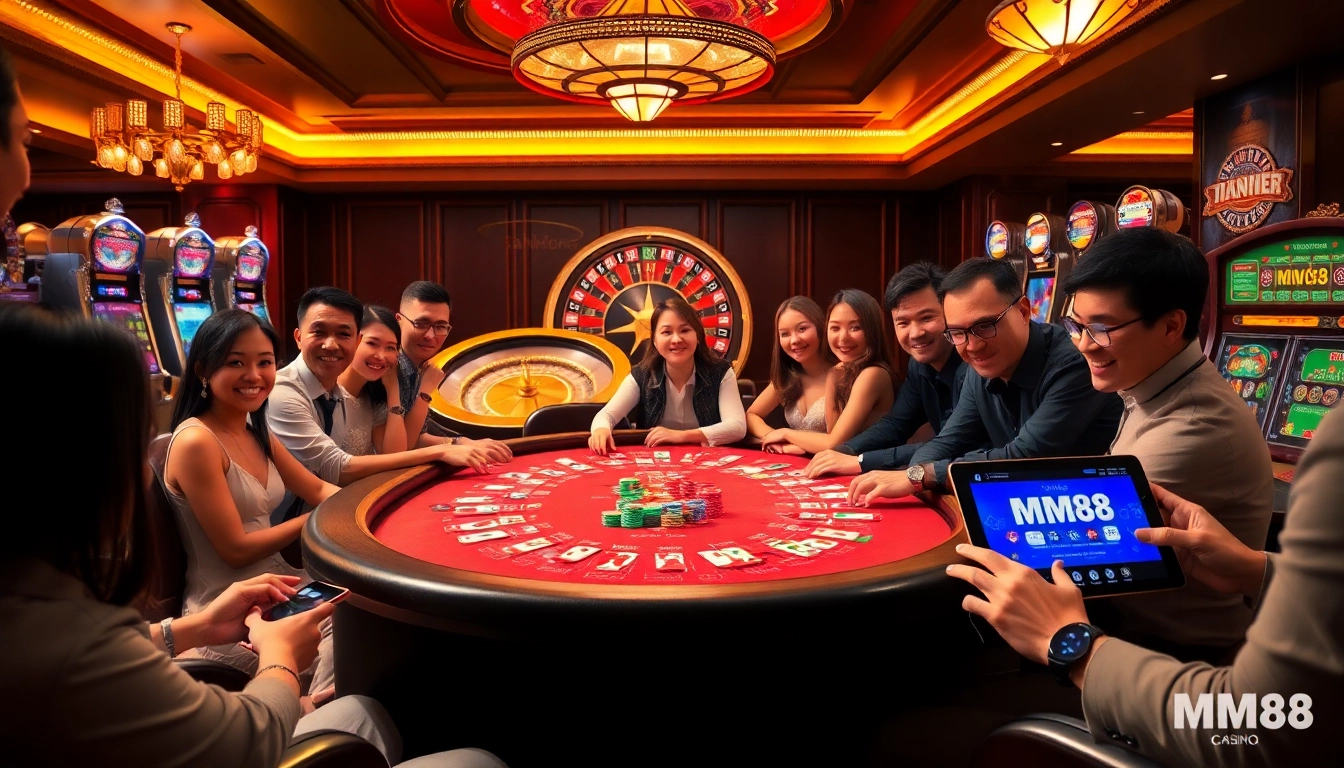 Experience thrill at the MM88 poker table with vibrant chips and exciting gameplay.
