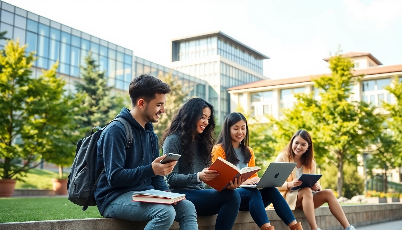 Nisantasi University apply scene with diverse students collaborating on campus.