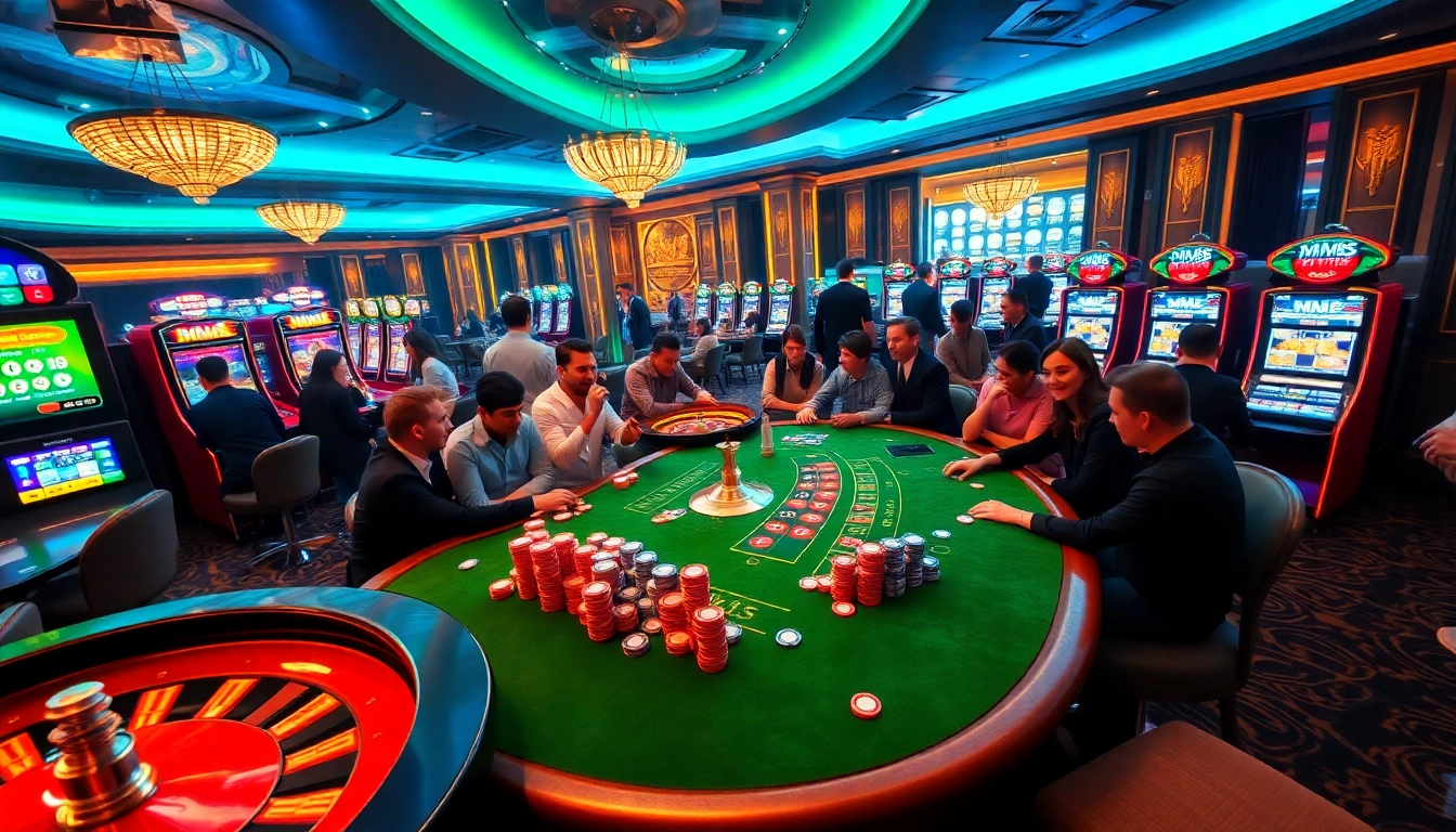 Experience the excitement at MM88 with professional players at a lively poker table.