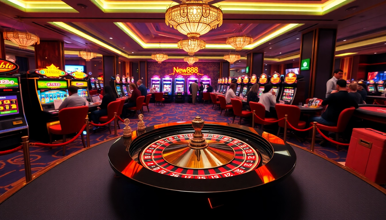 Experience the excitement of New888 through vibrant casino games and luxurious surroundings.