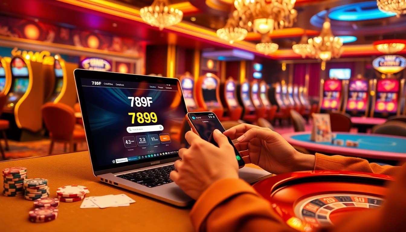 Seamless login experience at 789F casino, featuring vibrant tables and engaging atmosphere.