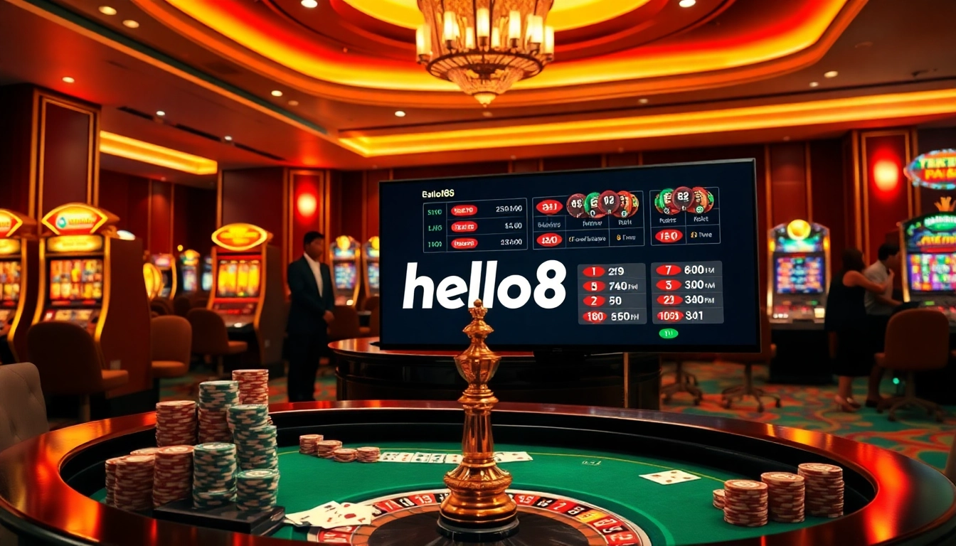 Experience the thrill of casino gaming at hello88 with exciting roulette and vibrant slot machines.