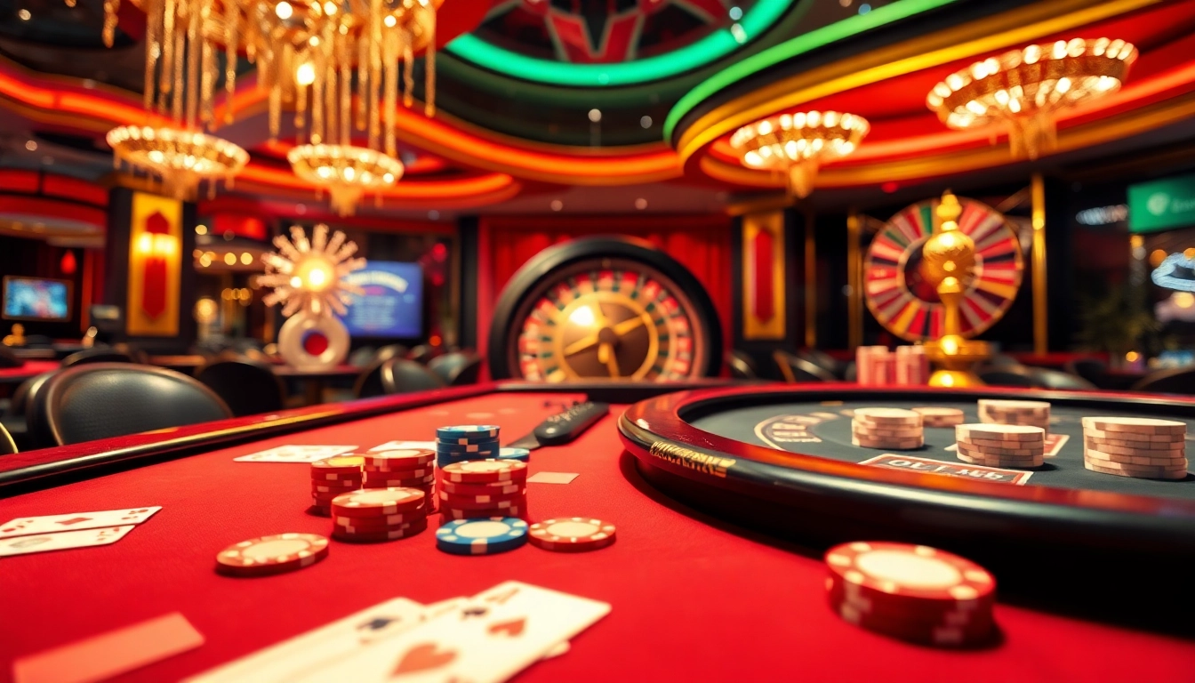 Experience the thrill of winning with casino games at https://go8.cash/ featuring vibrant tables, chips, and cards.
