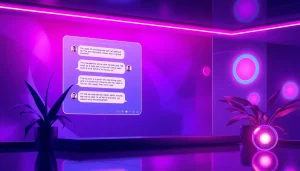 Engaging NSFW AI chatbot conversation interface in a modern digital setting.