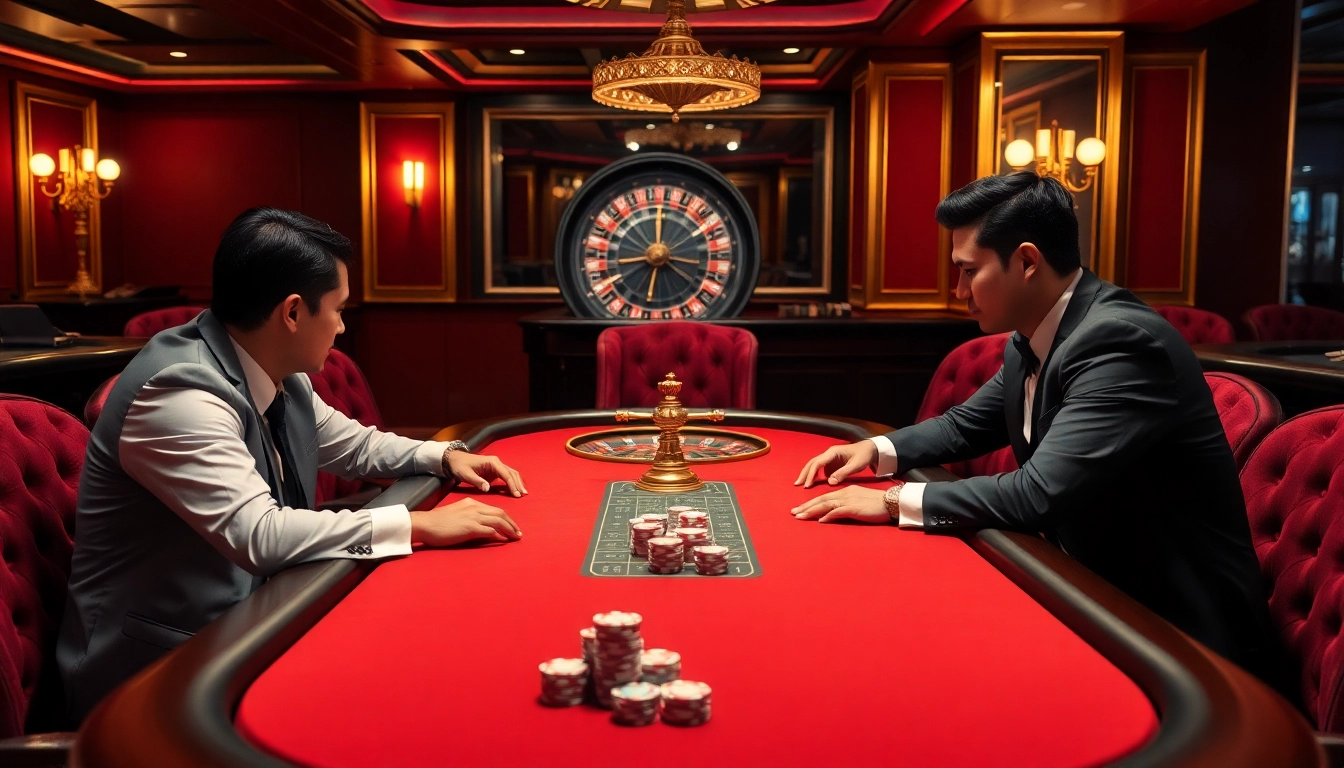 Engaged players at Nhà cái Big88's luxurious poker table, showcasing high-stakes gambling excitement.