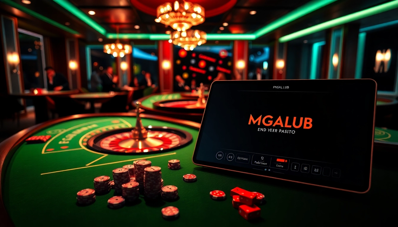 Experience thrilling casino gameplay at https://gamemanclub.wiki featuring luxury tables, poker chips, and roulette wheels.