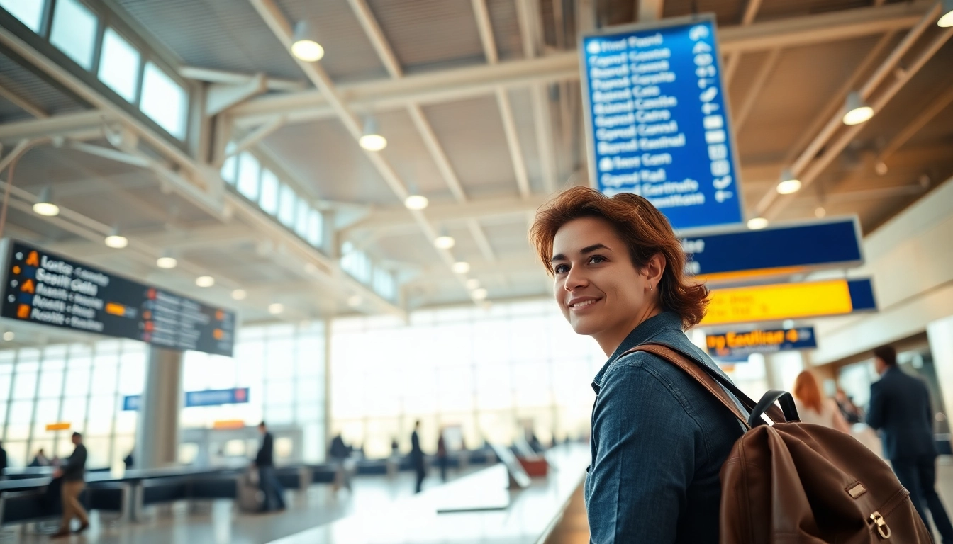 Get assistance for the eta application uk at an airport counter.