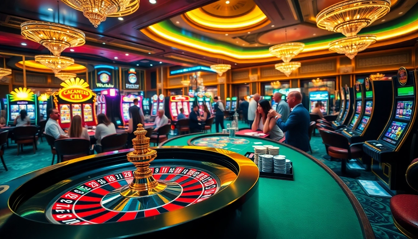 Exciting gaming action at 123win com 79 casino, featuring roulette and poker tables.