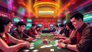 Players enjoying a thrilling online card game experience at gamebaidoithuong.