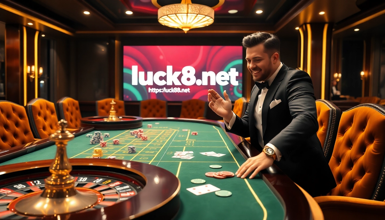 Trải nghiệm sự sang trọng của casino trực tuyến tại https://luck8.net với những đồng chip poker sống động và vòng quay roulette đầy hồi hộp.