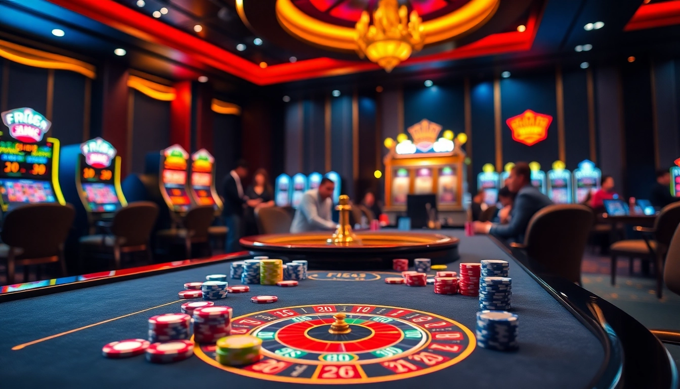 Play exciting casino games at fb88 with a luxurious ambiance and vibrant atmosphere.