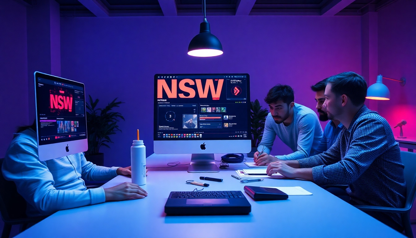 Dynamic workspace showcasing NSFW AI image generation in a collaborative environment