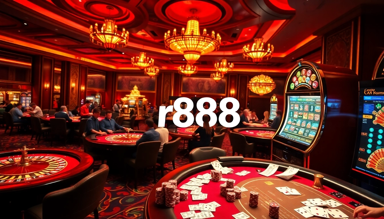 Experience high-stakes excitement at rr888 with vibrant casino tables and energetic players.