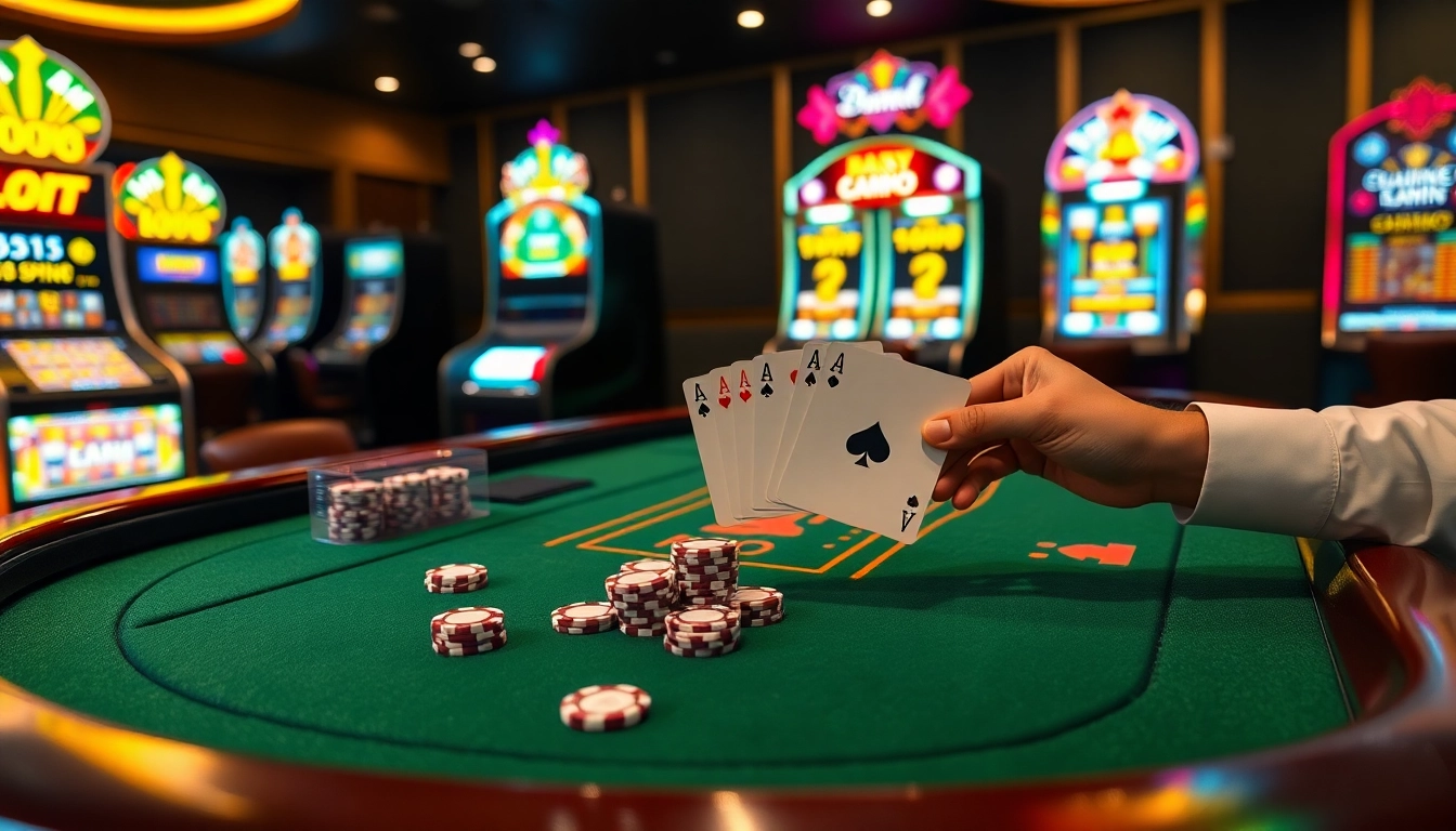 An intense blackjack game at https://soibet.vision/ showcasing winning hands and vibrant chips.
